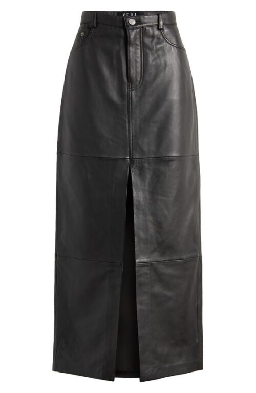 Leather Long Skirt For Women KL 10013