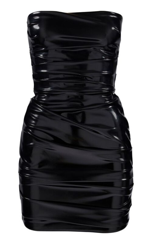 Leather Short Dress For Women KL 10012