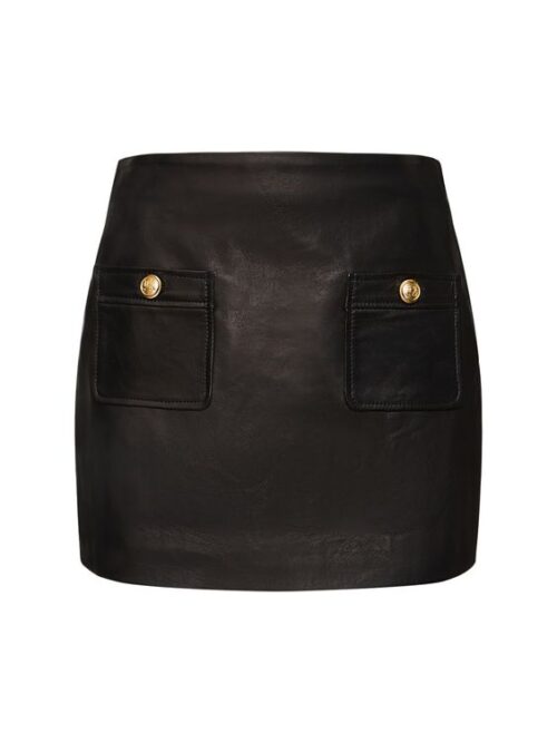 Leather Short Skirt For Women KL 10018